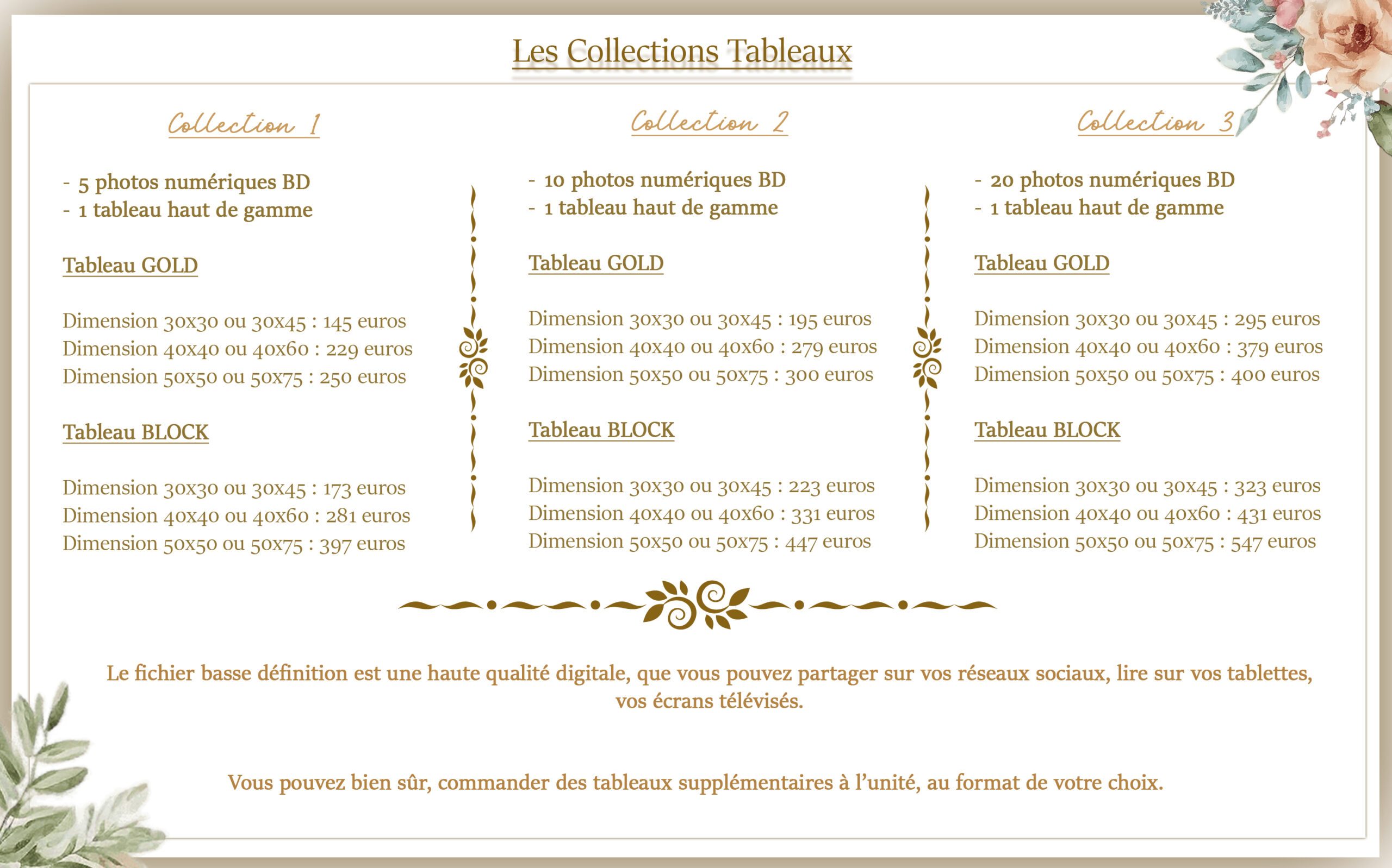 Collections tableaux
