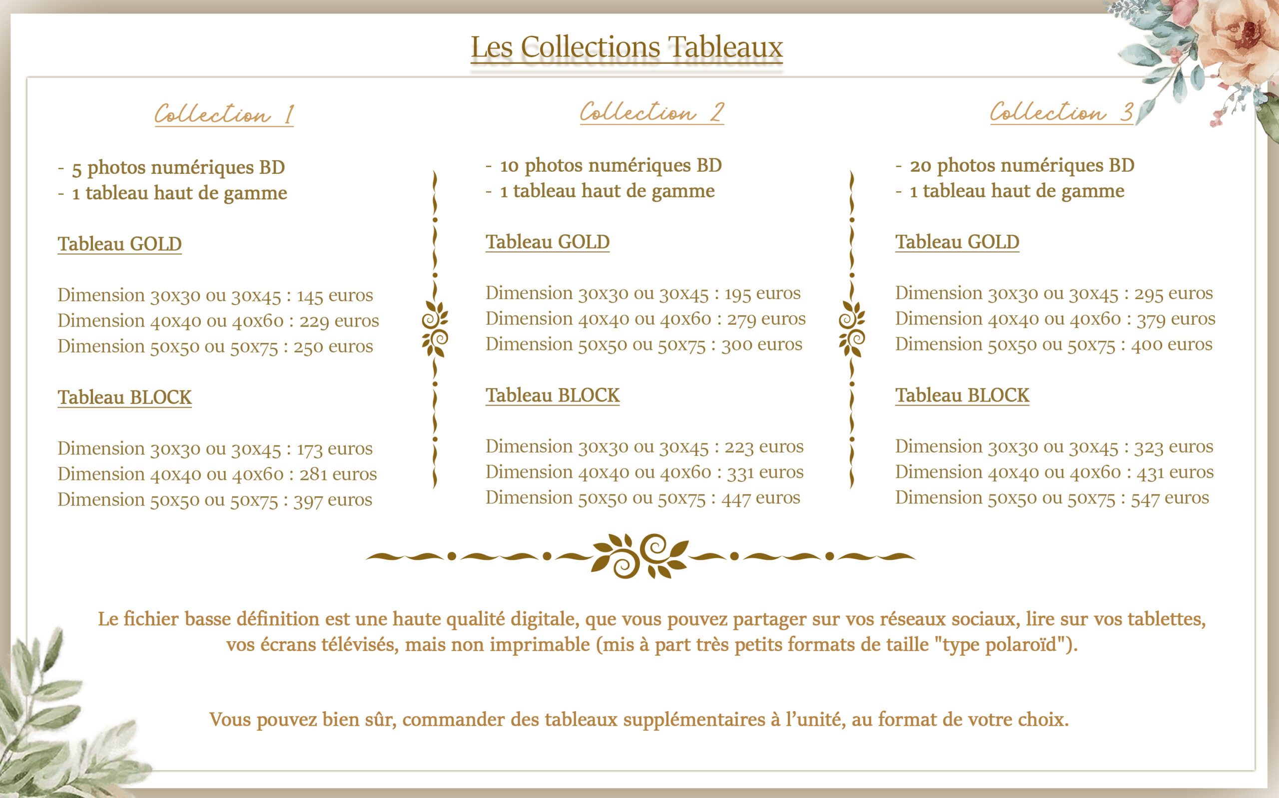 Collections tableaux