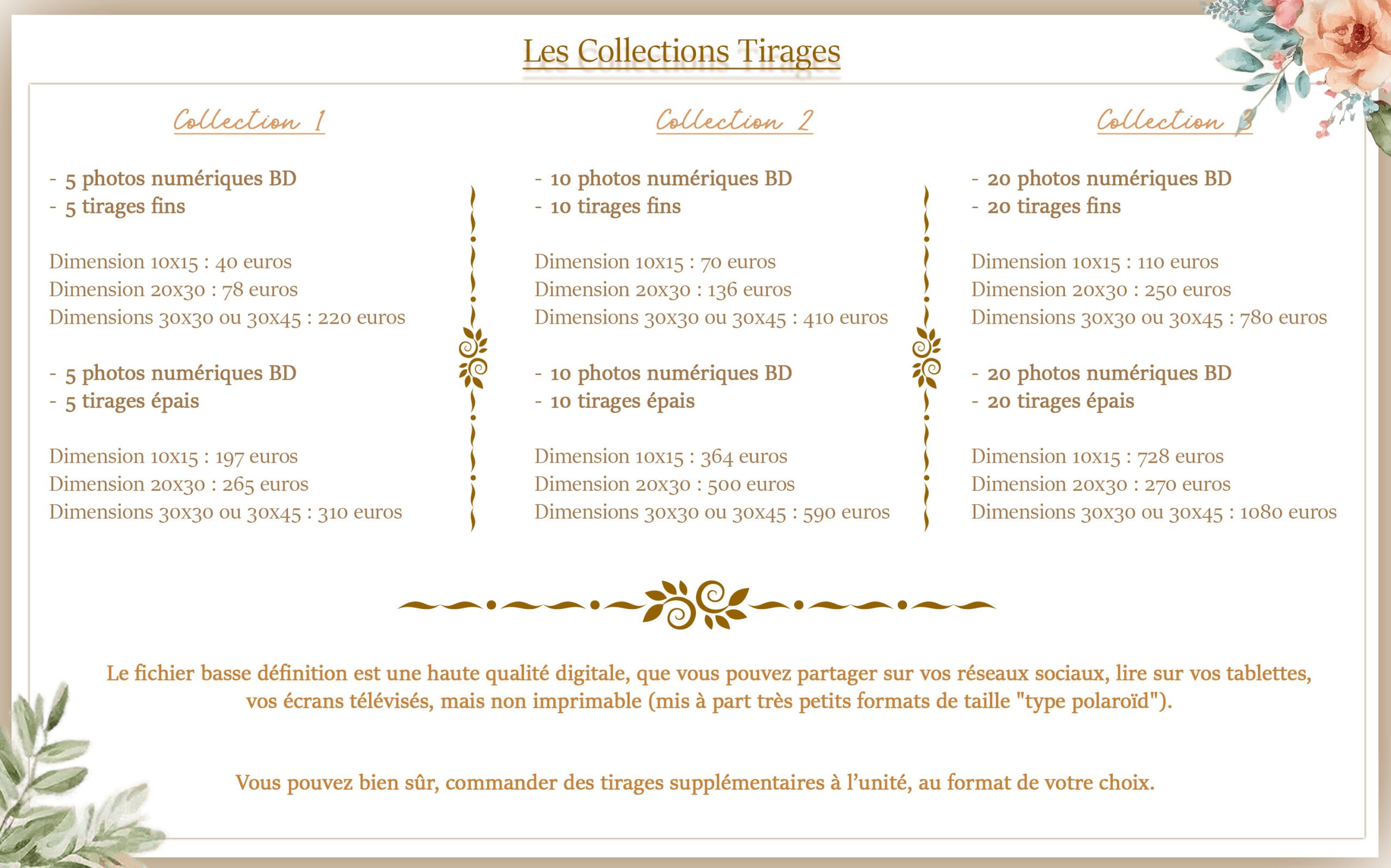 Collections tirages